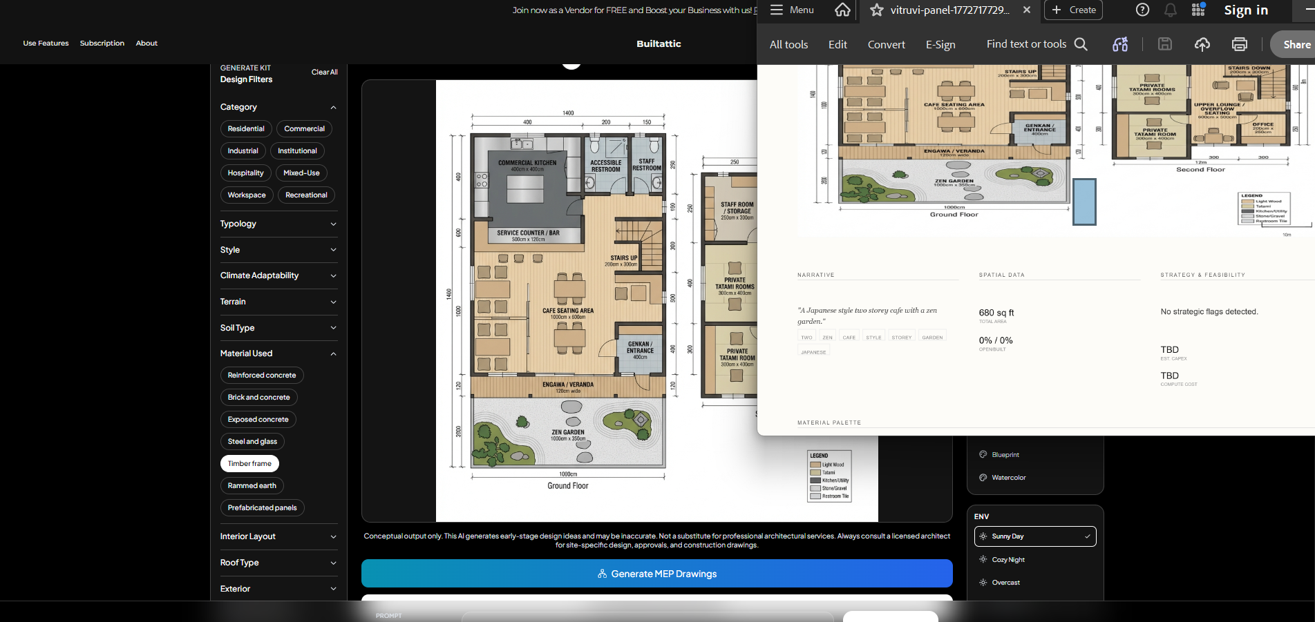 comparison of AI generated floor plan vs architect design